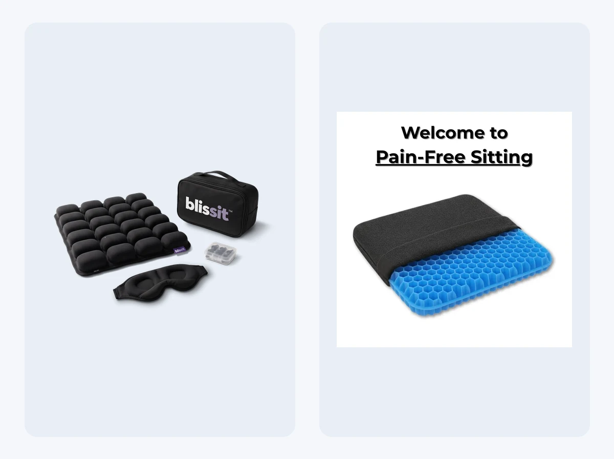 Blissit™ 24-Cell Inflatable Travel Cushion Guide (Outbound Partner Offer: Hatmeo™ CoolGel+ Seat Cushion) Package Contents